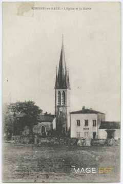 L'église et la mairie (Rosières-en-Haye)